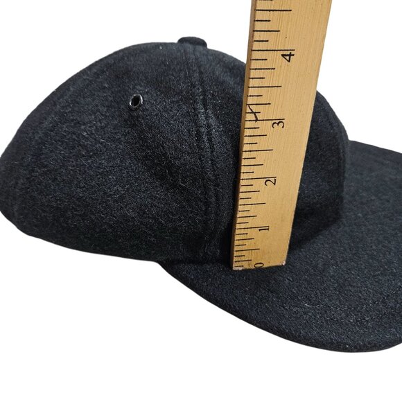 Vintage J. Crew Black Wool Baseball Cap Size M Made In‎ USA Unisex Classic Soft - Picture 6 of 16